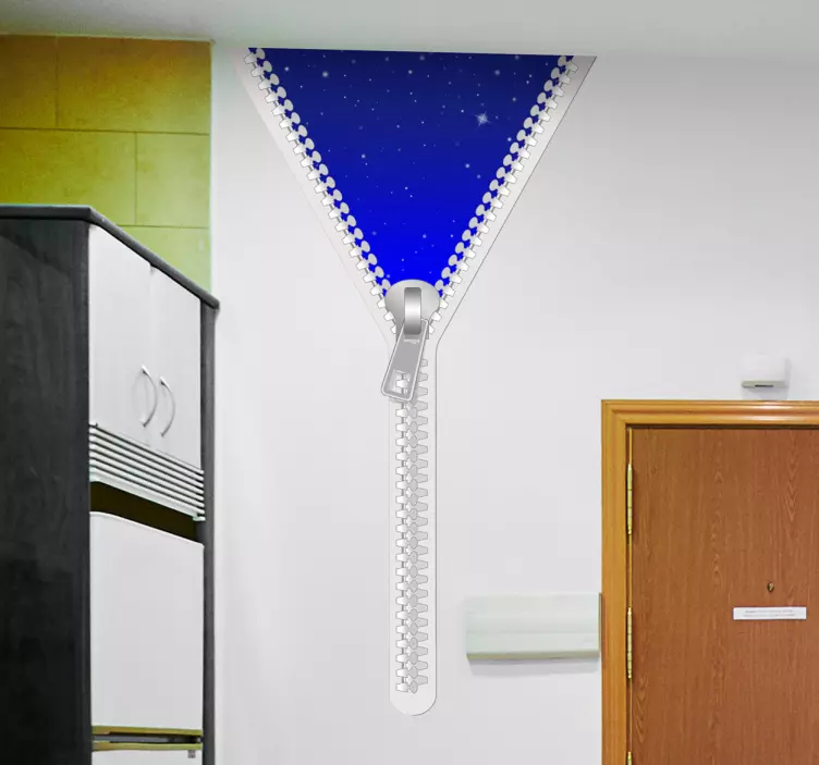 Klistermärke med dragkedja på natten - Tenstickers