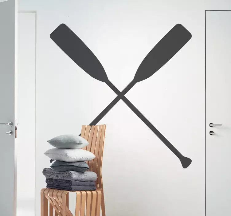 Klistermärke med korsad malm - Tenstickers