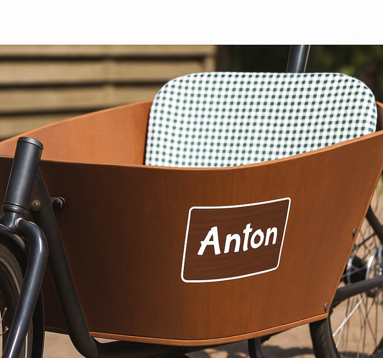 Klistermärken till cykel i mörk träimitation - Tenstickers