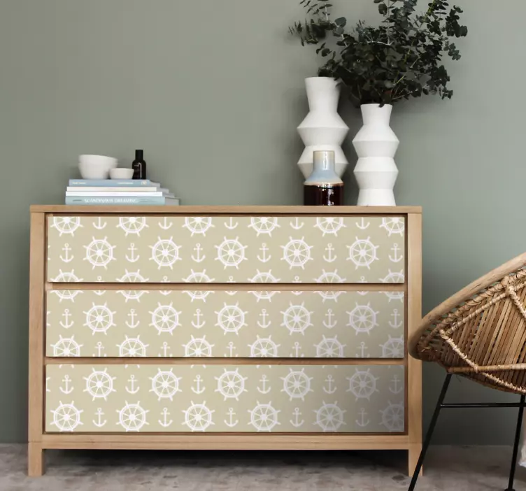 Klistermärken till möbler nautisk hjulkoncept - Tenstickers