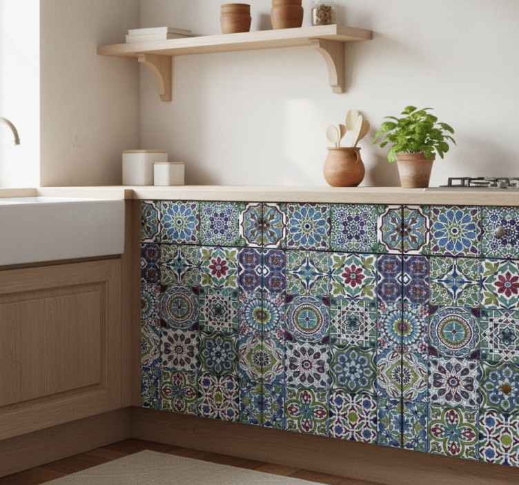 Klistermärken till möbler ornamental arabisk kakelmönster - Tenstickers