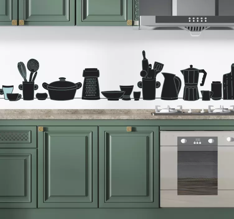 Köksredskap silhuetter Väggklistermärken djur - Tenstickers