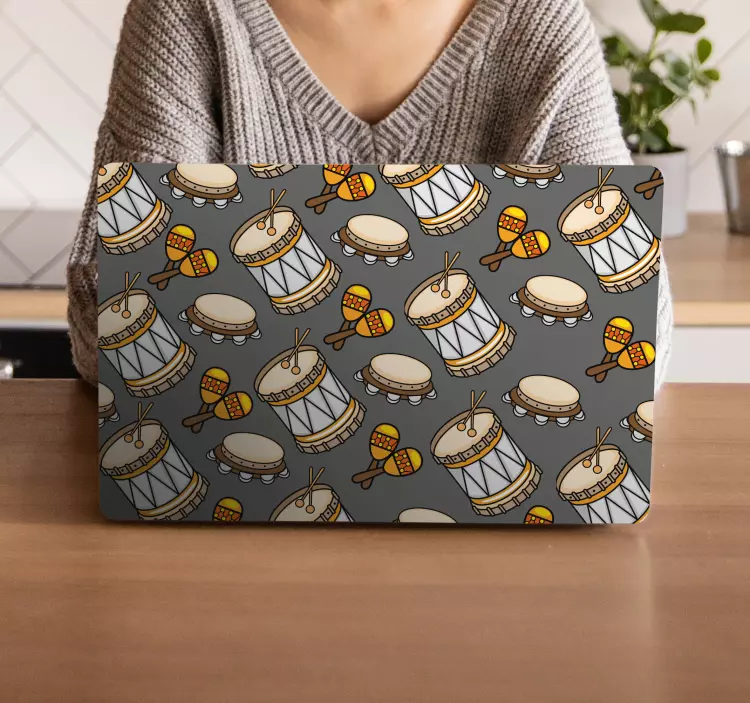 Konceptet med musikinstrument klistermärke för bärbar - Tenstickers