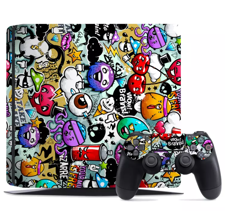 Konst graffiti design ps4 klistermärken - Tenstickers