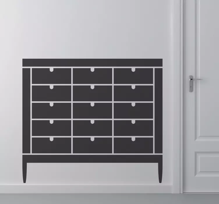 Kontor arkiv skåp klistermärke - Tenstickers