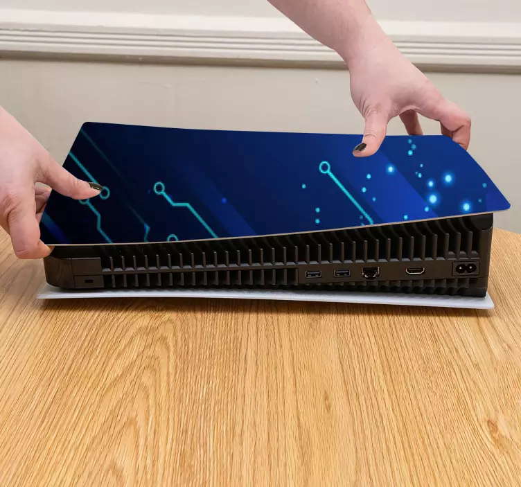 Kopiera utrymme blå kretsar ps5 klistermärke - Tenstickers