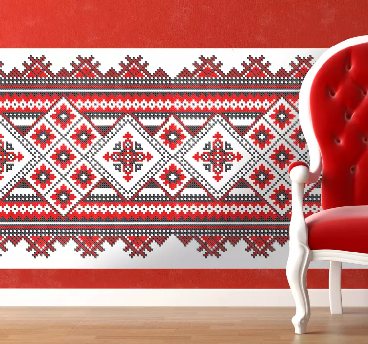 Korsstygnsmönster för vinylark - Tenstickers