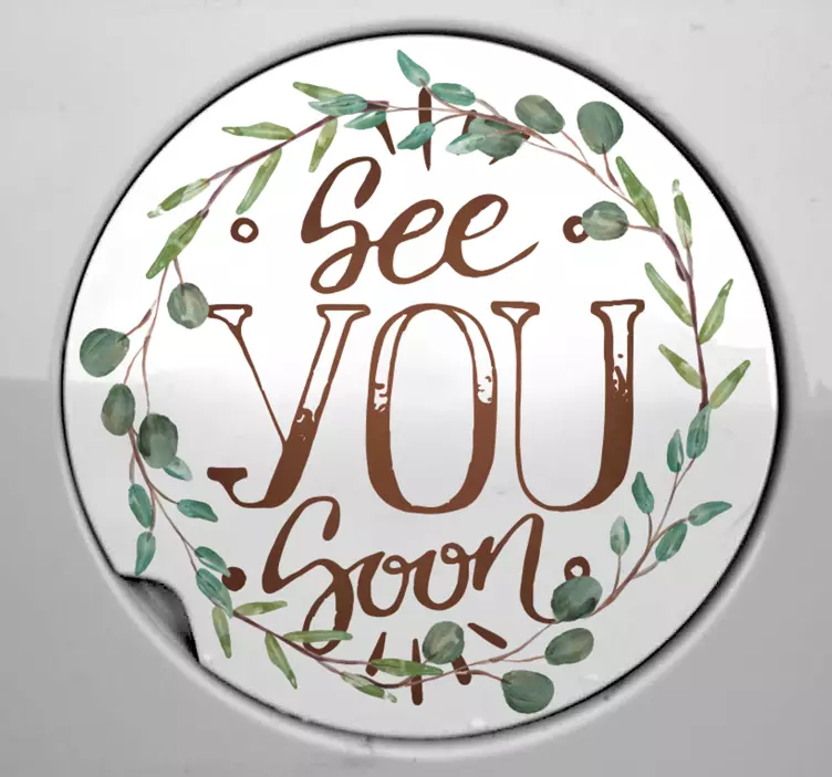 Krans lämnar eucalyptus bil dekal - Tenstickers