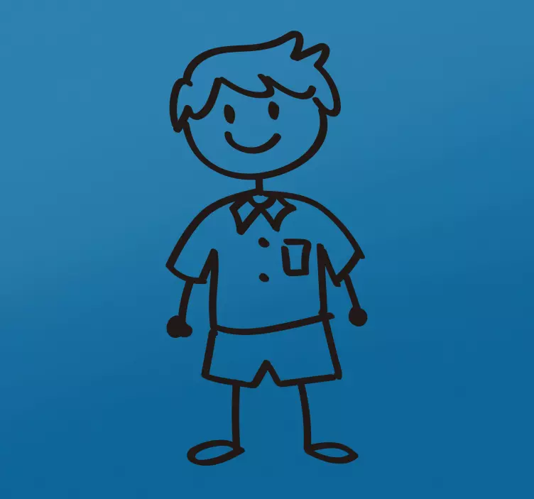 Karaktärsteckning bil vinyl klistermärke - Tenstickers