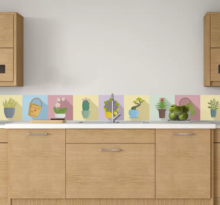 Krukor vägg kant vinyl klistermärke - Tenstickers