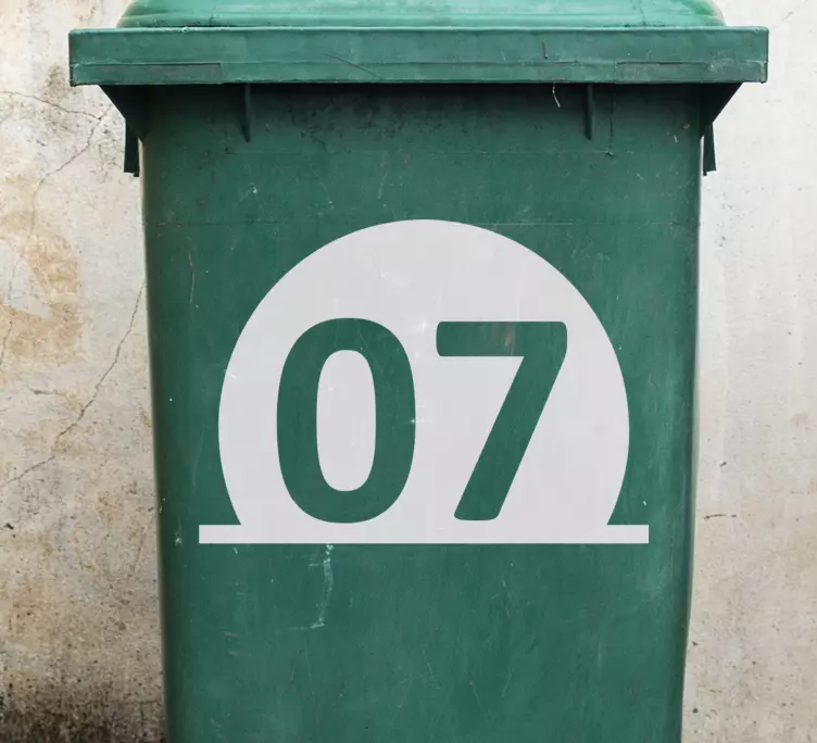 Kula poäng nummer behållare sticker - Tenstickers