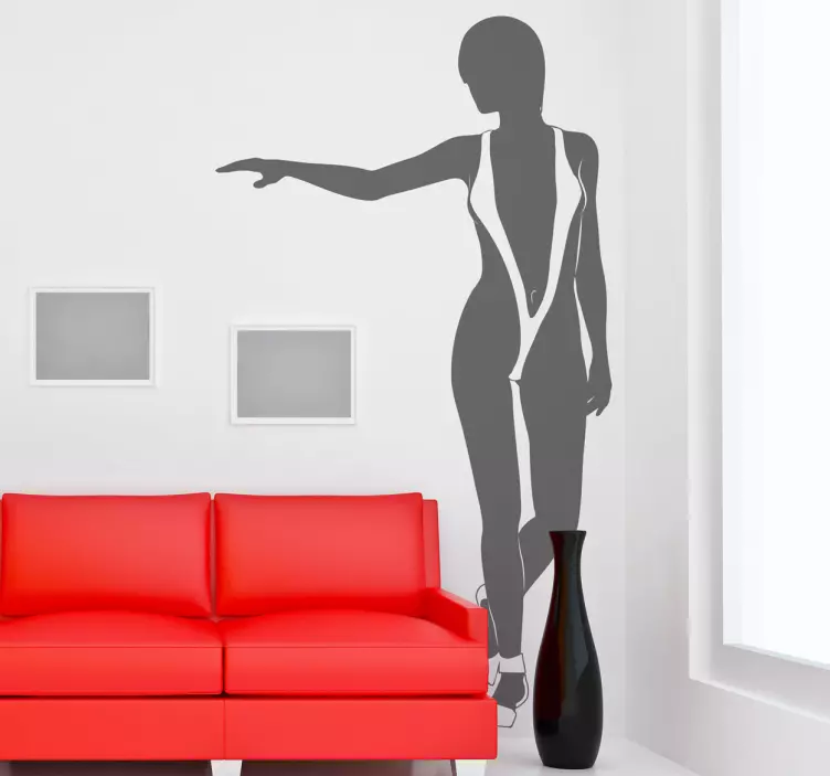 Kvinna i trikini erotiska dekaler - Tenstickers