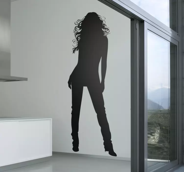 Kvinna silhuett klistermärke - Tenstickers
