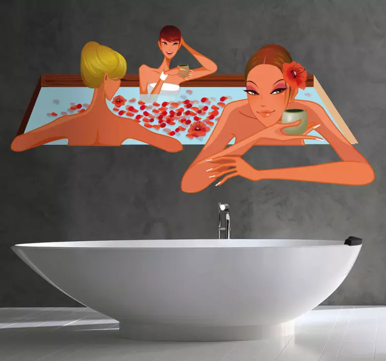 Kvinnor i en jacuzzi sticker - Tenstickers