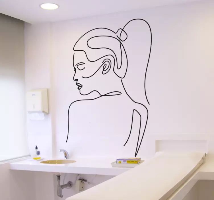 Kvinnor elegant konst klistermärke - Tenstickers