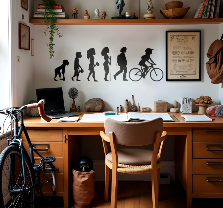 Kvinnors evolution cykling klistermärken - Tenstickers