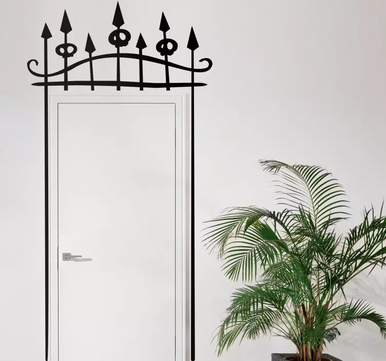 Kyrkogårdsport halloween klistermärke - Tenstickers