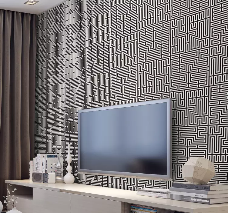 Labyrint väggmålning klistermärke - Tenstickers