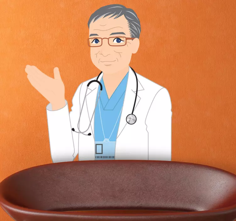 Läkare glasögon vägg klistermärke - Tenstickers