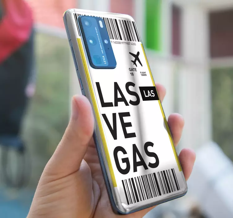 Las vegas boardingkort Huawei klistermärke - Tenstickers