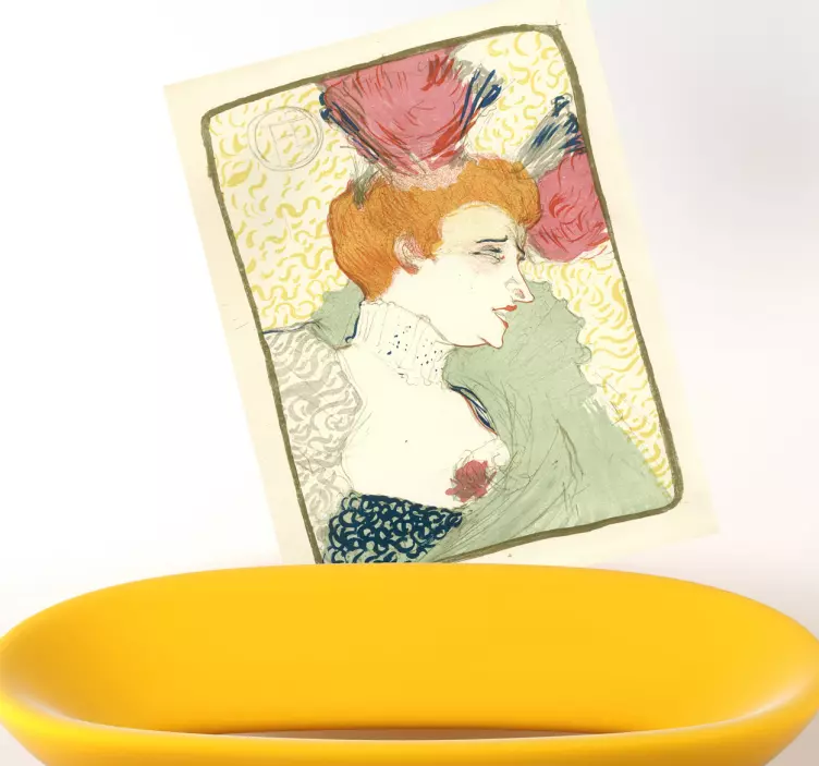 Lautrec porträtt vägg klistermärke - Tenstickers