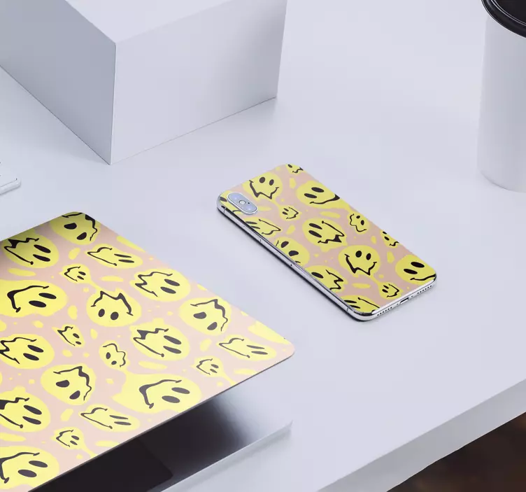 Leende spökmönster Väggklistermärken djur - Tenstickers