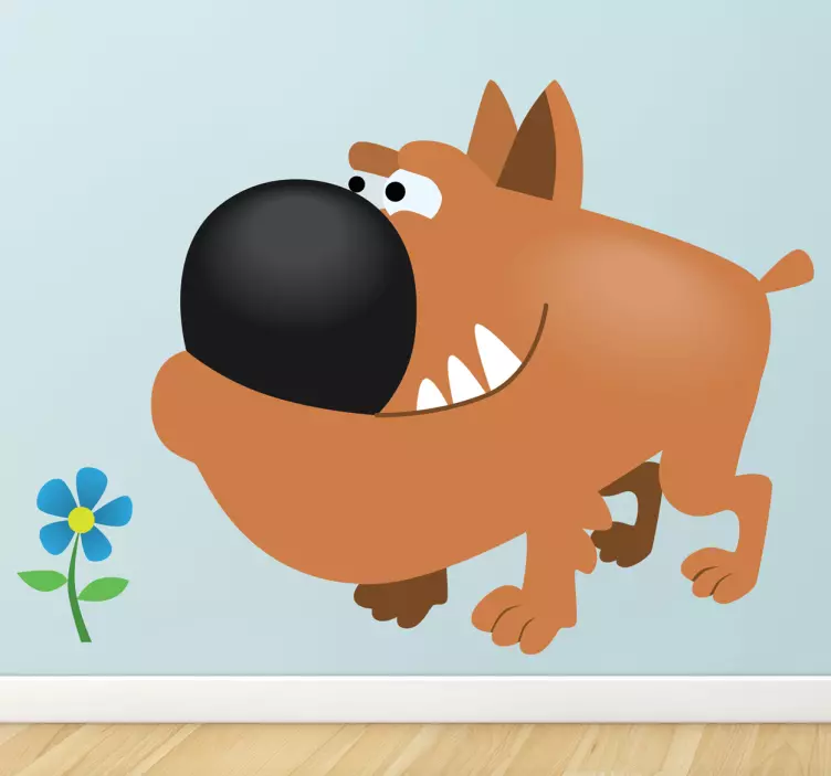 Lekfull brun hund klistermärken - Tenstickers