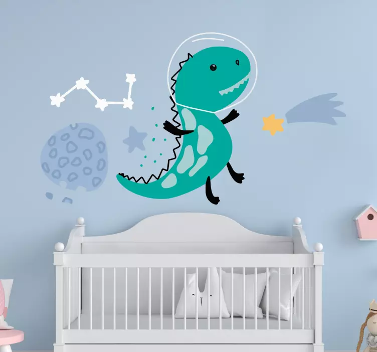 Lekfull dinosauräventyr klistermärke för barn - Tenstickers