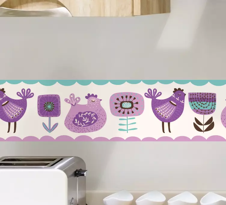 Lekfulla fjäderkaraktärer klistermärke borband - Tenstickers