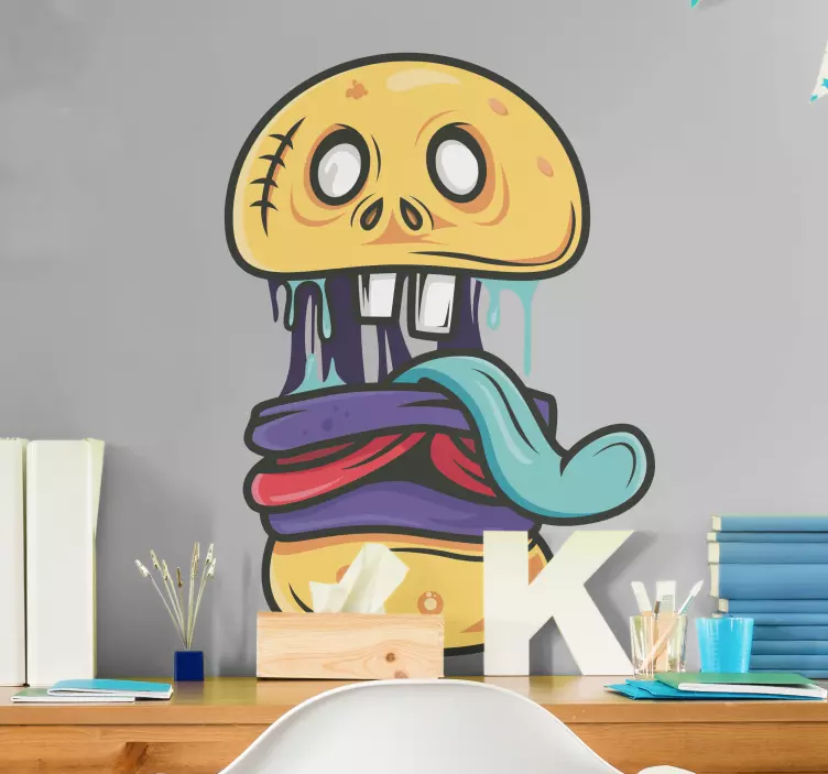 Lekfullt tecknat monster Väggklistermärken djur - Tenstickers