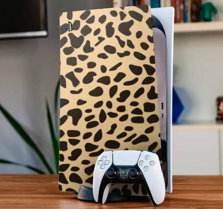 Leopard djur tryck ps5 dekal - Tenstickers