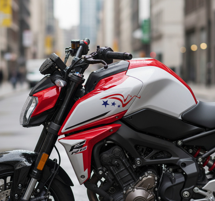 Liberty fire flow motorcykelklistermärke - Tenstickers