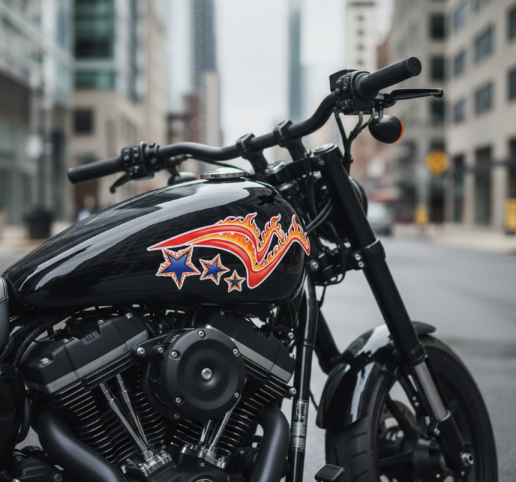 Liberty fire motorcykelklistermärke - Tenstickers
