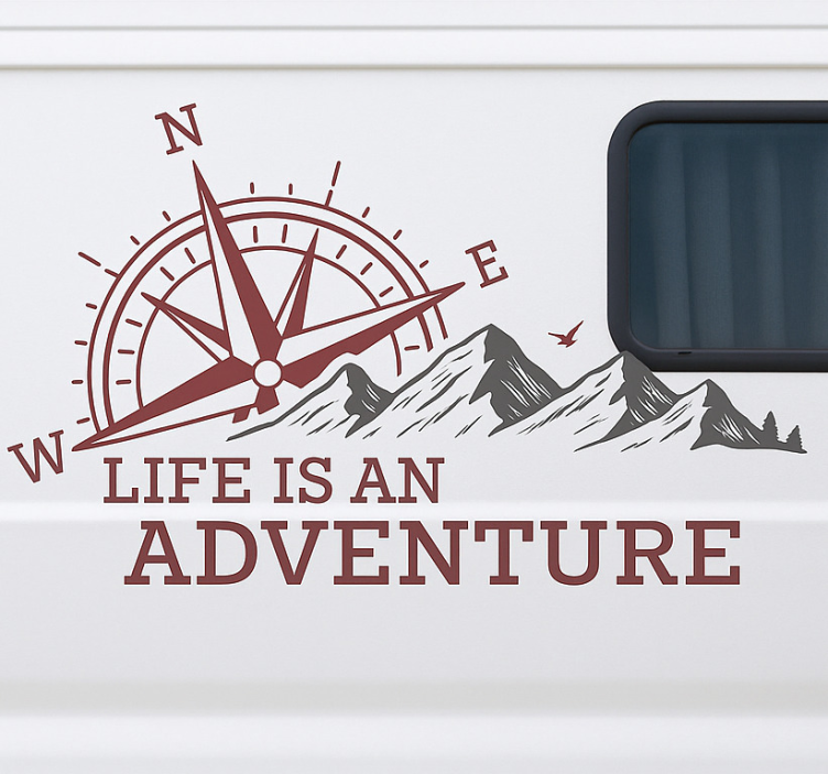 life is an adventure husvagn klistermärke - Tenstickers