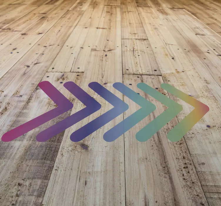 Linje riktning golv klistermärke - Tenstickers