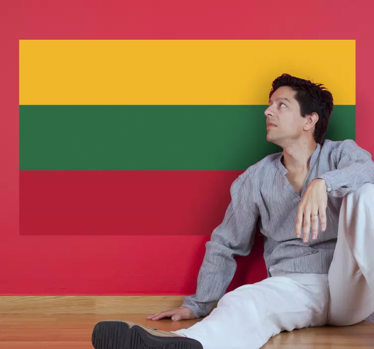 Litauen flagga klistermärke - Tenstickers