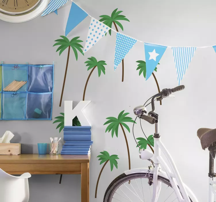 Liten palm kit trädväggdekor - Tenstickers