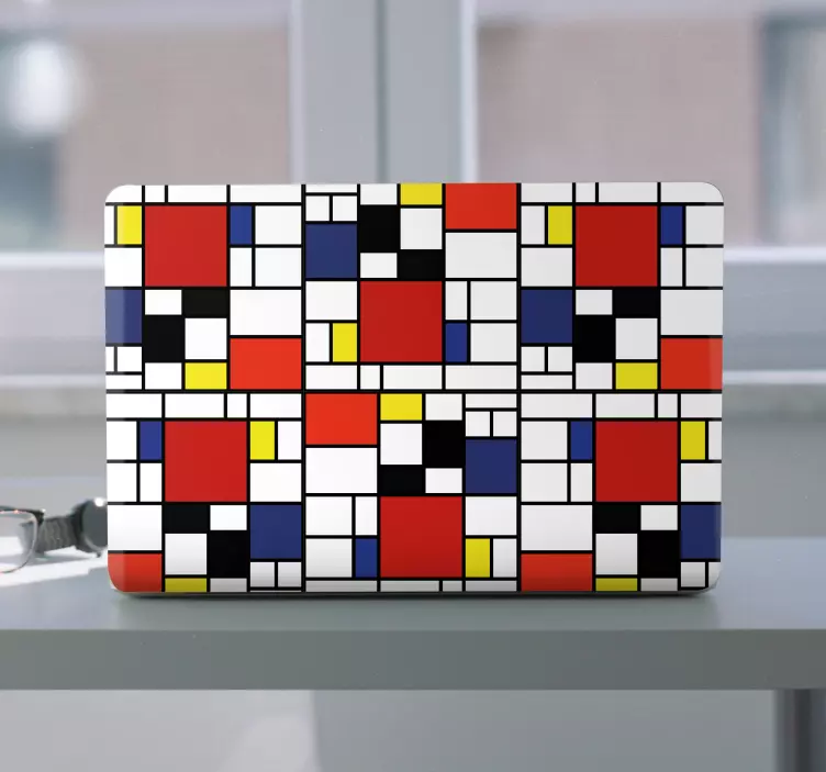 Livfullt geometriskt motiv klistermärke för bärbar - Tenstickers