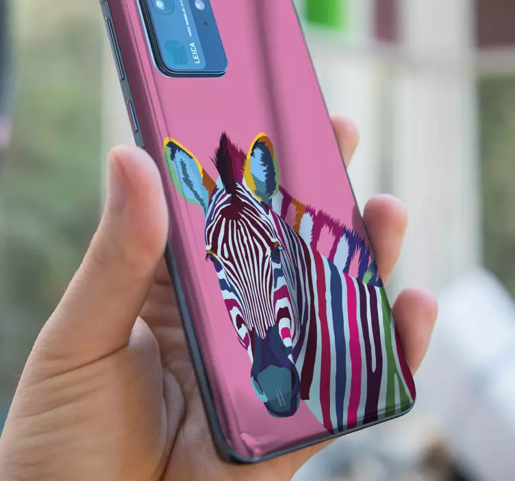 Livfullt zebraporträtt Huawei klistermärke - Tenstickers