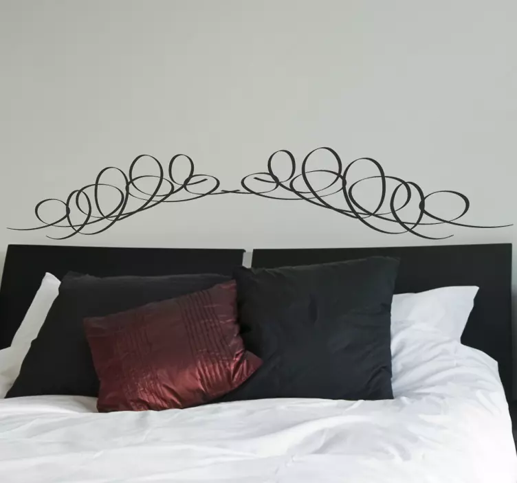 Lockigt tejp headboard dekal - Tenstickers