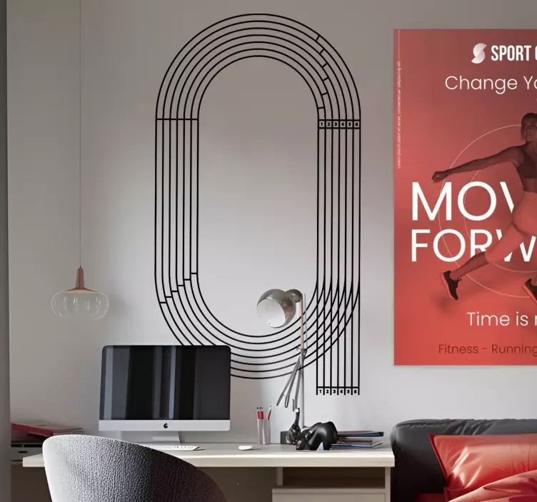 Löparbana Klistermärke olympisk sport - Tenstickers