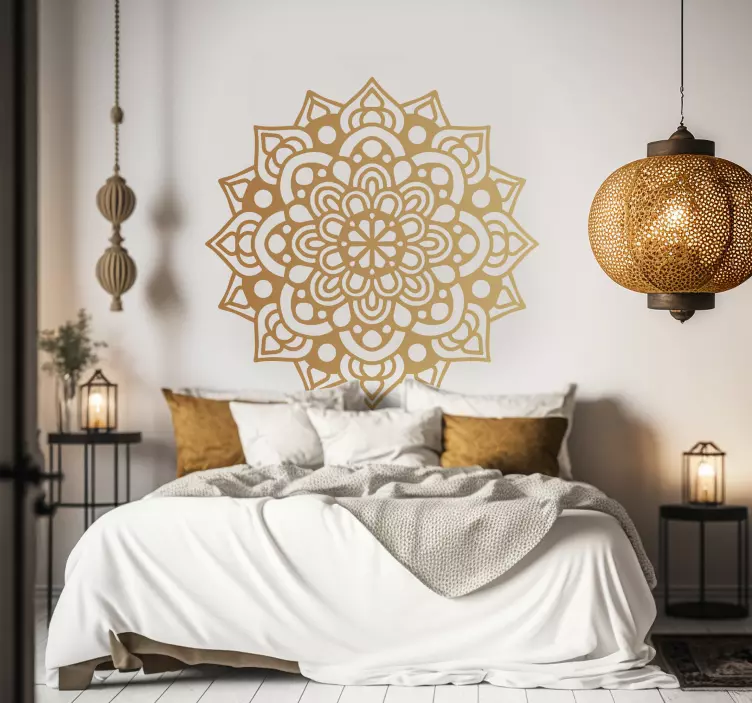 Lyx arabisk mandala blommig väggdekal - Tenstickers
