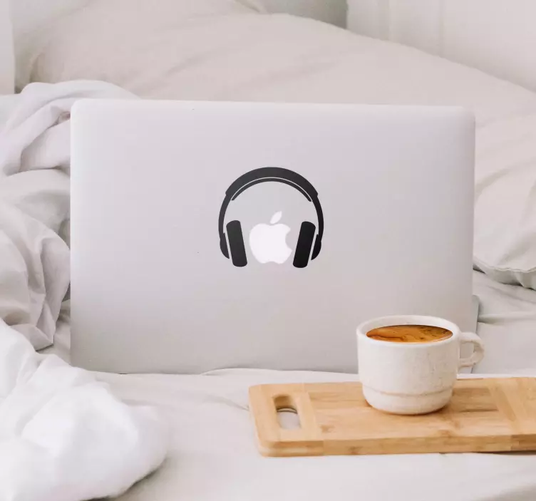 Macbook hörlurar dj klistermärke - Tenstickers