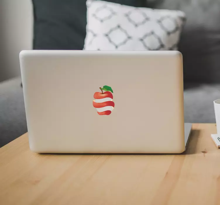 äppelskal macbook frukt laptop klistermärke - Tenstickers