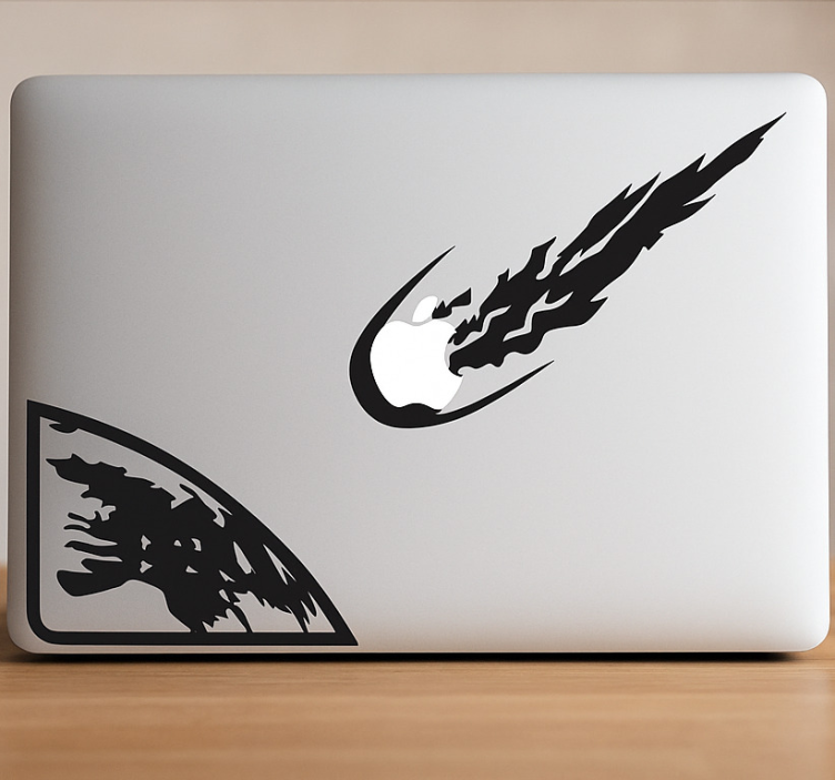 Macbook meteornedslag Laptop klistermärke - Tenstickers