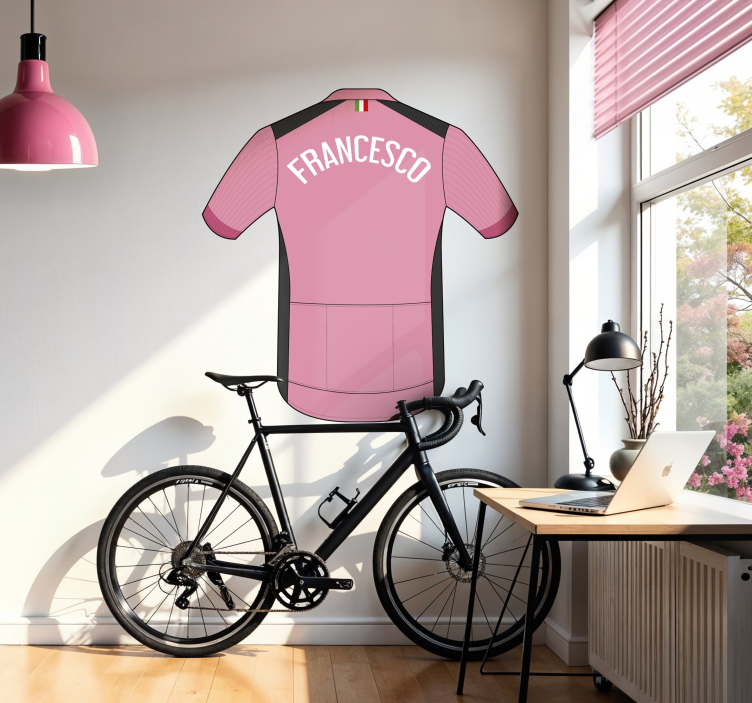 maglia rosa cykling klistermärken - Tenstickers