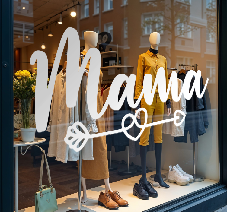 Mamma kärlek skyltfönster klistermärken - Tenstickers