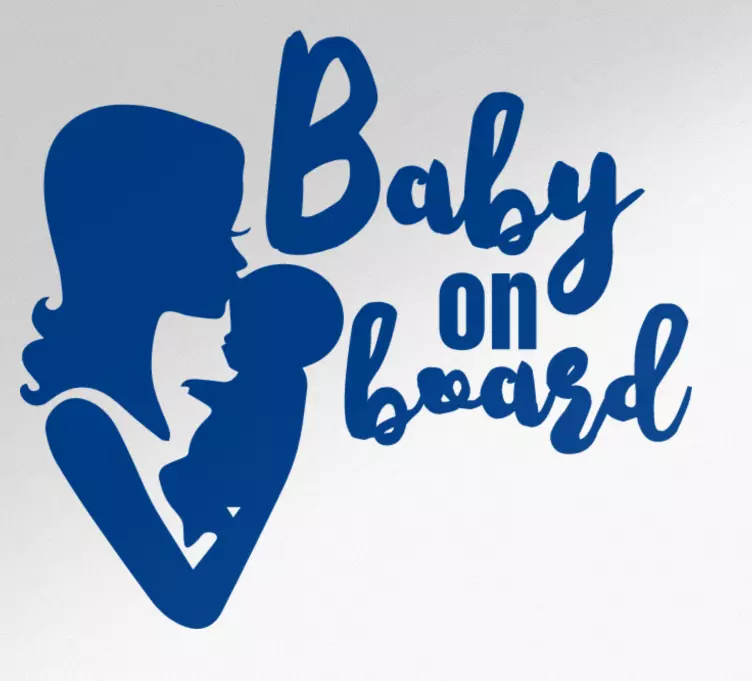 Mor baby ombord baby ombord klistermärke - Tenstickers