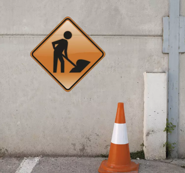 Män på arbetsskyltstickan - Tenstickers