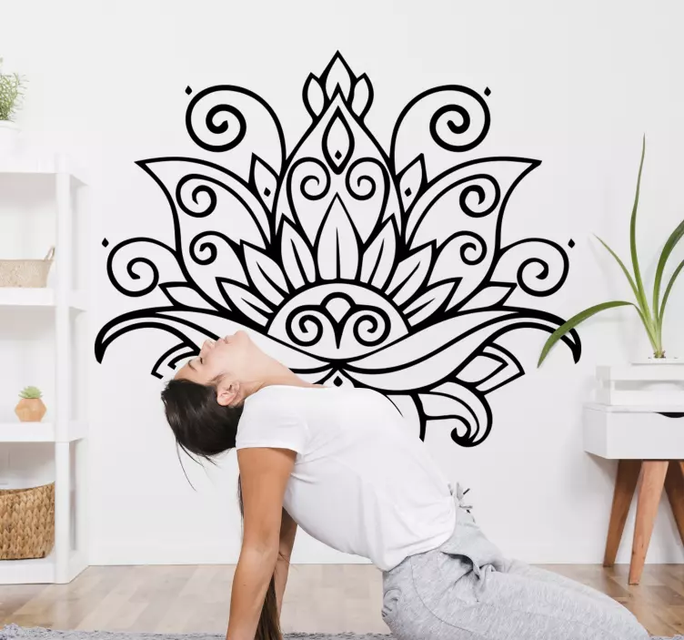 Mandala blomma vägg klistermärke - Tenstickers